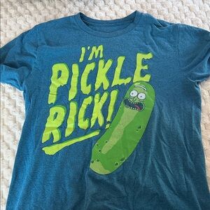 Blue Pickle Rick Graphic T-Shirt
